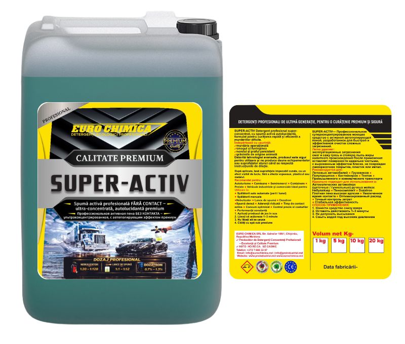 Detergent auto profesional cu spumă activă fără contact – SUPER-ACTIV